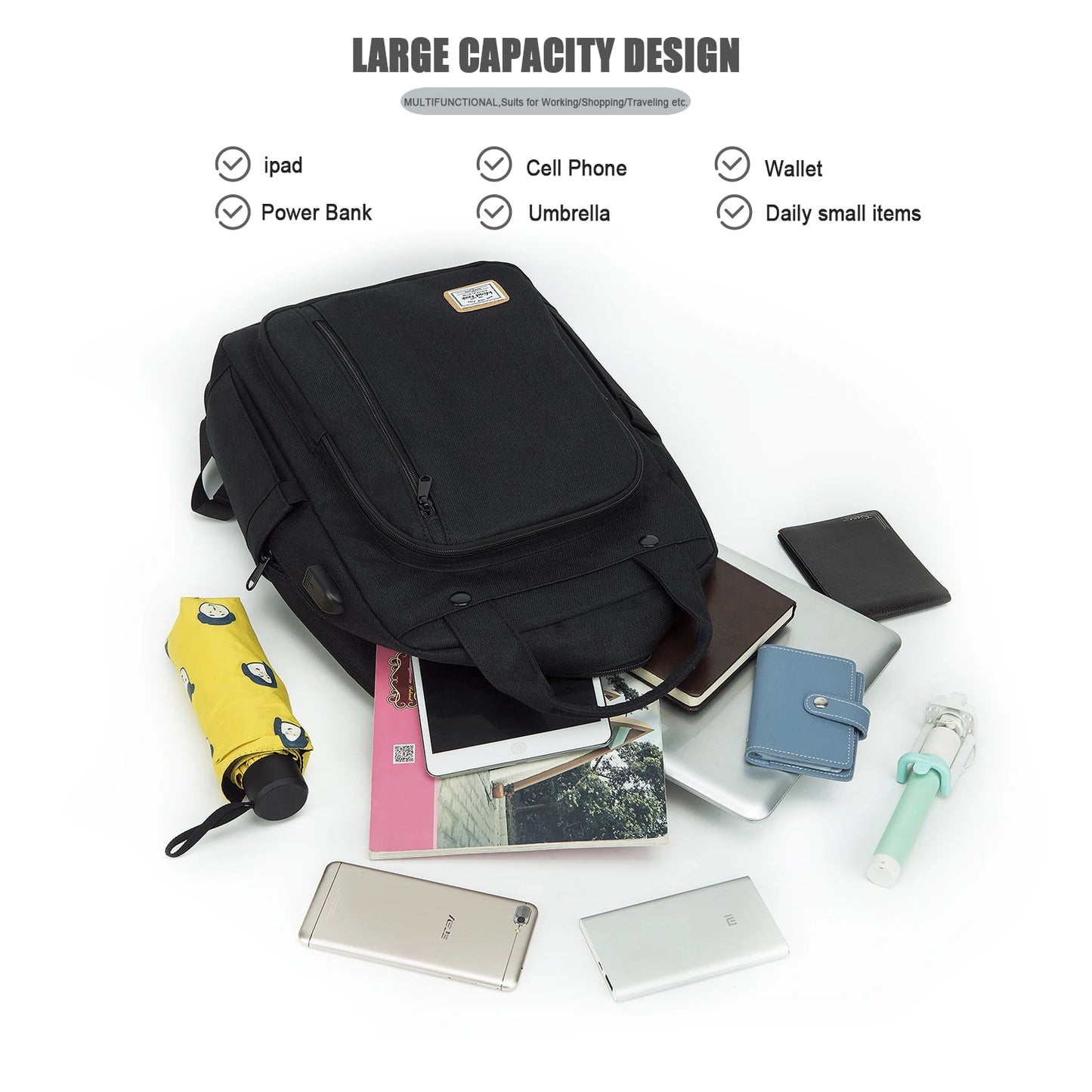 WindTook Travel Backpack Men Shoulder Bag 25L Waterproof USB Backpack Lightweight Women's Backpack
