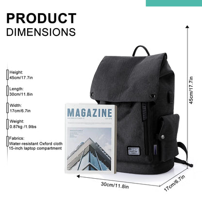 WindTook Travel Backpacks Men Waterproof Fashion Backpack USB Charging Port 15 inch Laptop Backpack