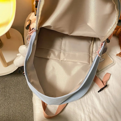 Winnie the Pooh Boys Girls Kids School Book Bags Women Patchwork Bagpack Teenagers Schoolbags Canvas Student Backpack