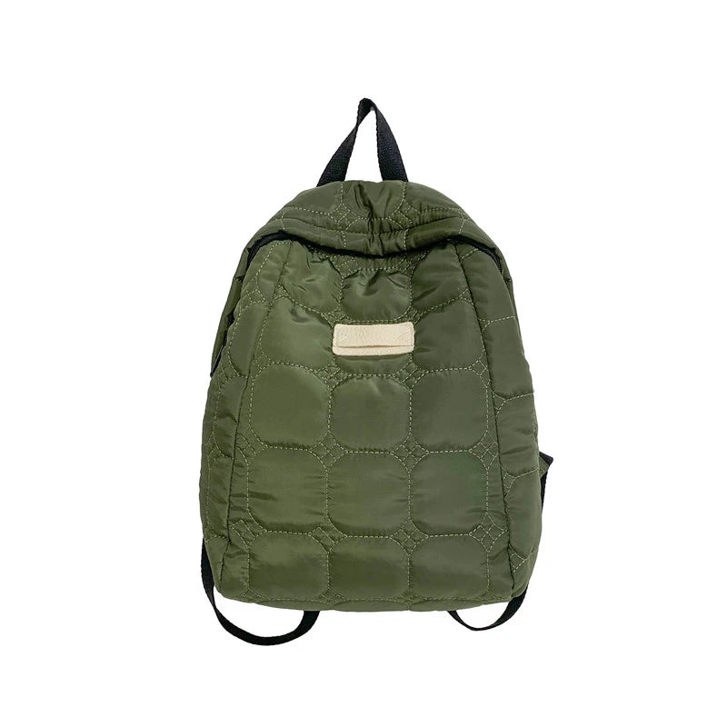 Winter Down Backpack Space cotton Backpacks Teenagers Student Schoolbag Fashion Women Shoulder Bag 2023 High Capacity Back Bags