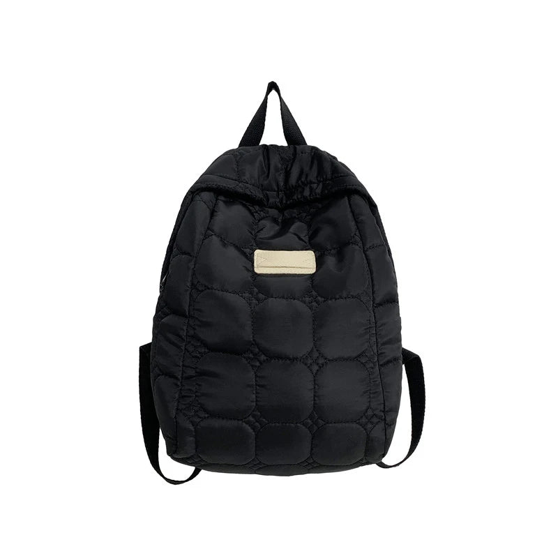 Winter Down Backpack Space cotton Backpacks Teenagers Student Schoolbag Fashion Women Shoulder Bag 2023 High Capacity Back Bags