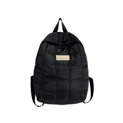 Winter Down Backpack Space cotton Backpacks Teenagers Student Schoolbag Fashion Women Shoulder Bag 2023 High Capacity Back Bags