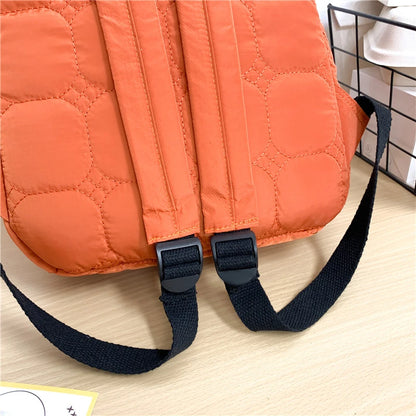 Winter Down Backpack Space cotton Backpacks Teenagers Student Schoolbag Fashion Women Shoulder Bag 2023 High Capacity Back Bags