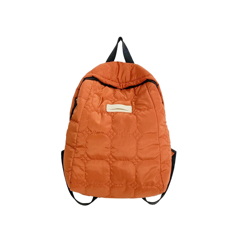 Winter Down Backpack Space cotton Backpacks Teenagers Student Schoolbag Fashion Women Shoulder Bag 2023 High Capacity Back Bags