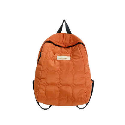 Winter Down Backpack Space cotton Backpacks Teenagers Student Schoolbag Fashion Women Shoulder Bag 2023 High Capacity Back Bags