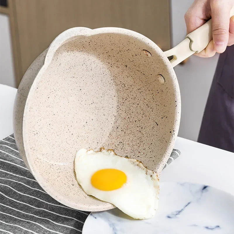 Wok Kitchen Non-stick Pan Maifan Stone Skillet Aluminum Frying Pan Japanese Household Woks Kitchen Cookware Cooking Pot with Lid