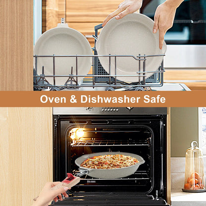 Wok Pan With Lid 28cm Durable Non Stick Cooking Pots Thickened Bottom Kitchen Cooking Frying Pan General Gas &Induction