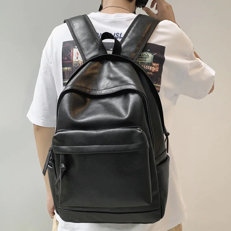 Woman Backpack High Quality Leather Rucksack Men Travel Bagpacks Black Shoulder School Bags for Teenage Girls Mochila Back Pack