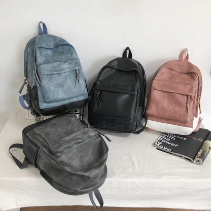 Woman Backpack High Quality Leather Rucksack Men Travel Bagpacks Black Shoulder School Bags for Teenage Girls Mochila Back Pack
