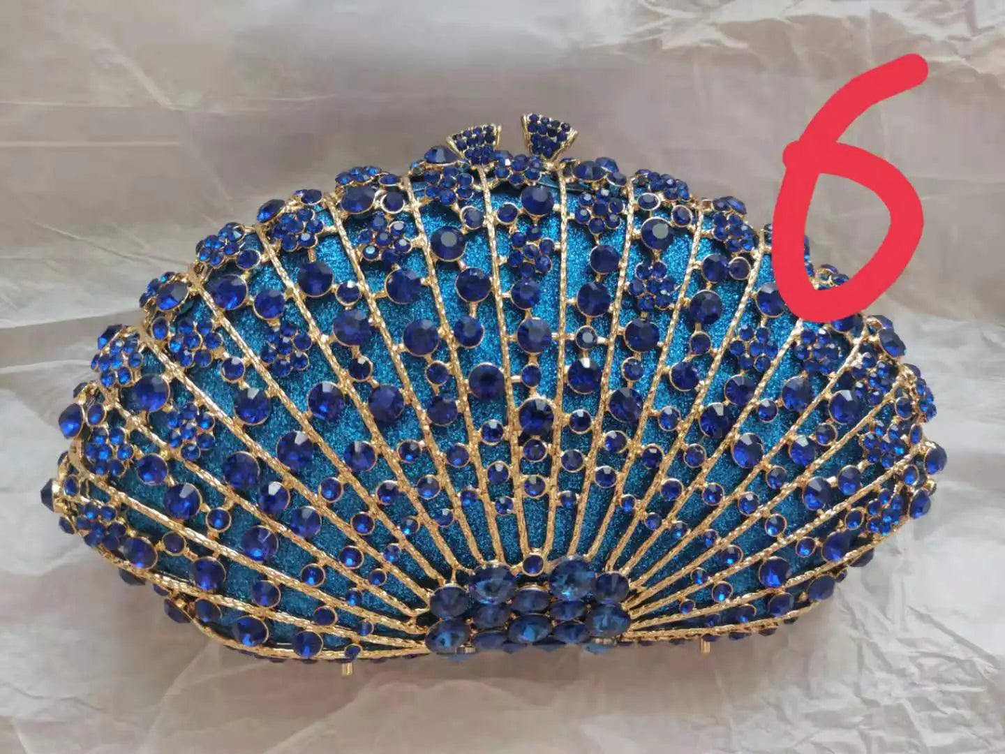Woman Blue Grey Purple Diamond Clutch Evening Purse Ladies Wedding Bridal Rhinestone Flower Bag Party Floral Crystal Handbag
