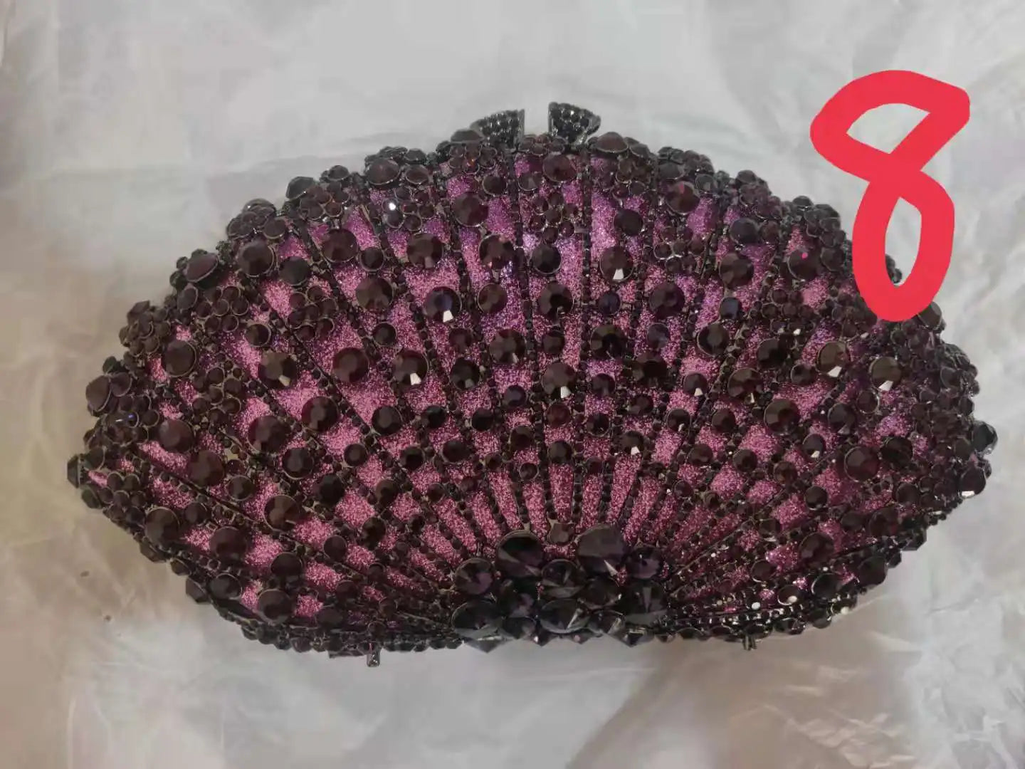 Woman Blue Grey Purple Diamond Clutch Evening Purse Ladies Wedding Bridal Rhinestone Flower Bag Party Floral Crystal Handbag