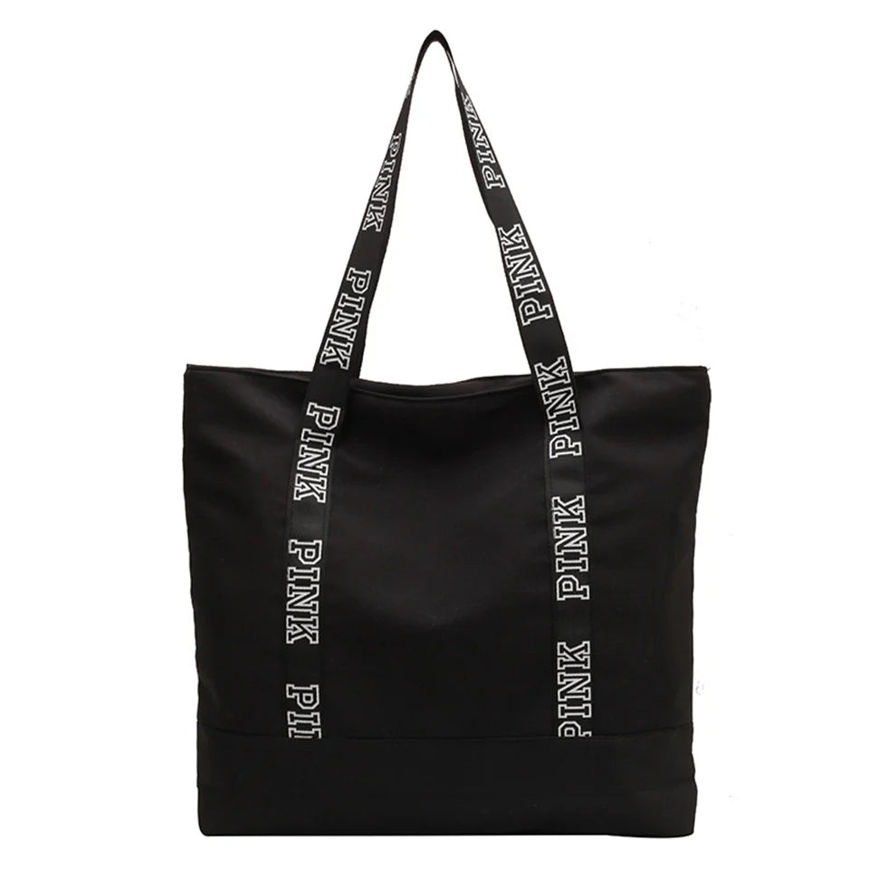 Woman Casual Shoulder Bags Ladies Colorblock Letter Graphic Tote Handbags Fashion Sports Fitness Tote Bag Travel Shopper Bag