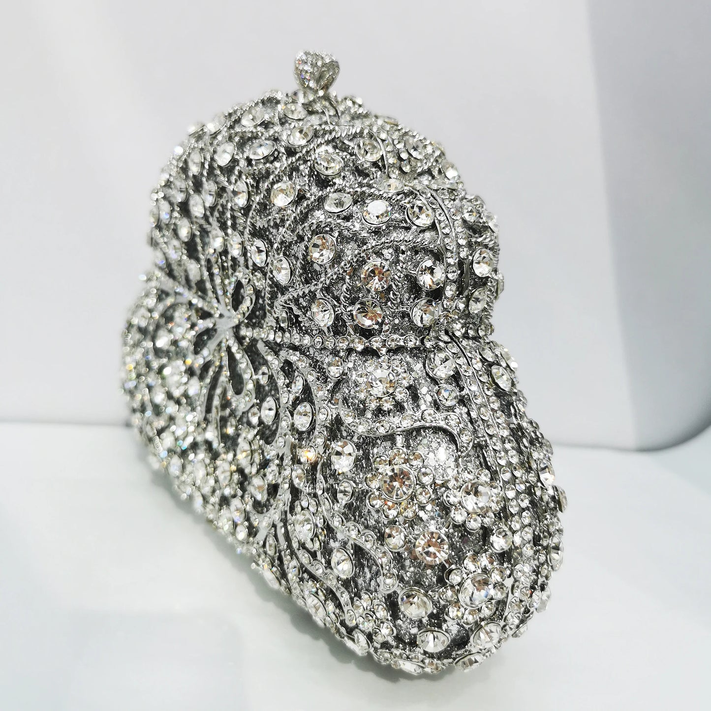 Woman Champagne Green Silver Gold Black Red Diamond Handbag Crystal Wedding Bridal Hollow Gourd Evening Bag Party Dinner Purses