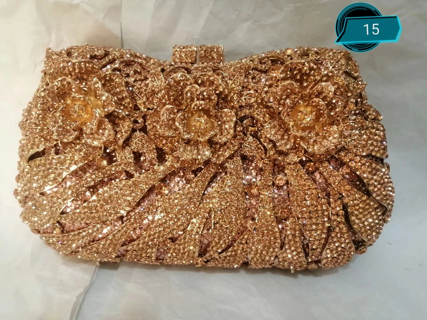 Woman Champagne Silver Green Grey Gold Flower Diamond Purse Bridal Dinner Floral Handbag Wedding Party Crystal Female Clutch Bag