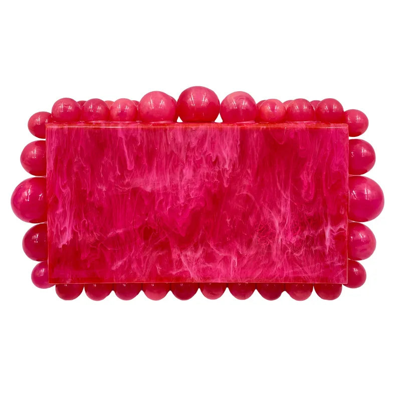 Woman Colorful New Arrival Acrylic Purse Pink Gold Green Silver Black Leopard Handbag Wedding Bridal Birthday Party Evening Bag