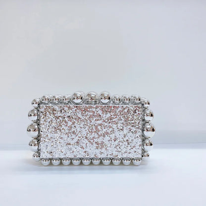 Woman Colorful New Arrival Acrylic Purse Pink Gold Green Silver Black Leopard Handbag Wedding Bridal Birthday Party Evening Bag