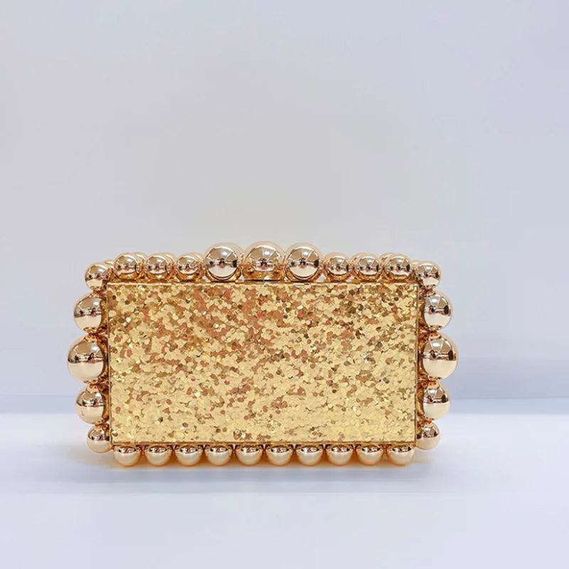 Woman Colorful New Arrival Acrylic Purse Pink Gold Green Silver Black Leopard Handbag Wedding Bridal Birthday Party Evening Bag