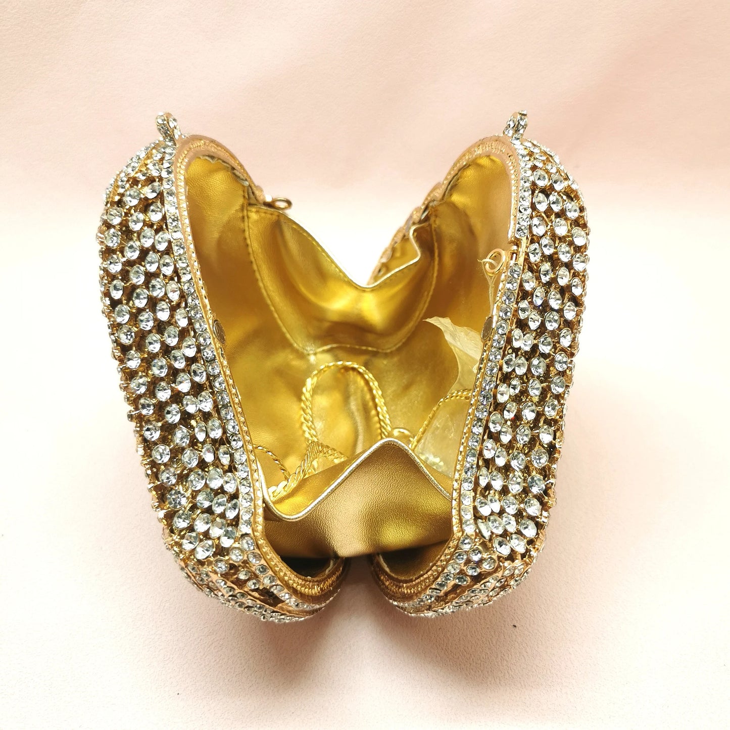 Woman Conch Shape Birthday Cocktail Prom Purse Bridal Dinner Handbag Crystal Wedding Party Clutch Diamond Ladies Cute Gift Bags