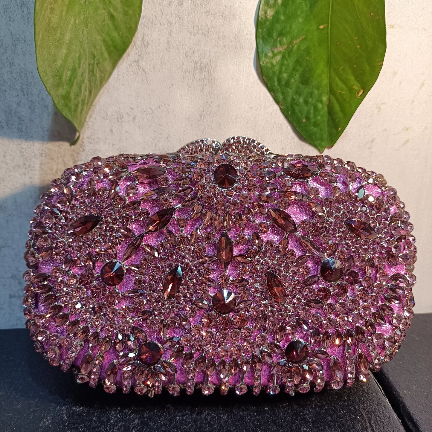 Woman Dark Blue Purple Wedding Bridal Evening Bag Retro Style Crystal Diamond Purse Female Gala Banquet Dinner Party Handbag