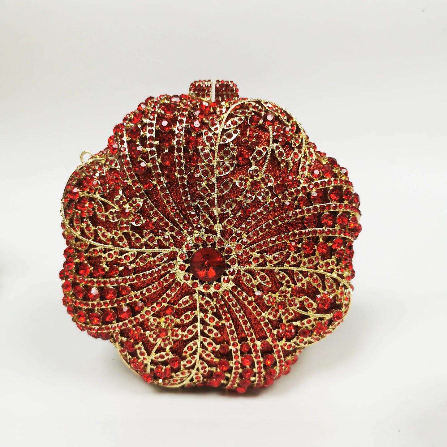 Woman Flower Shape Birthday Party Diamond Evening Purse Hollow Floral Colrful Crystal Bag Metal Handbag Wedding Bridal Clutches