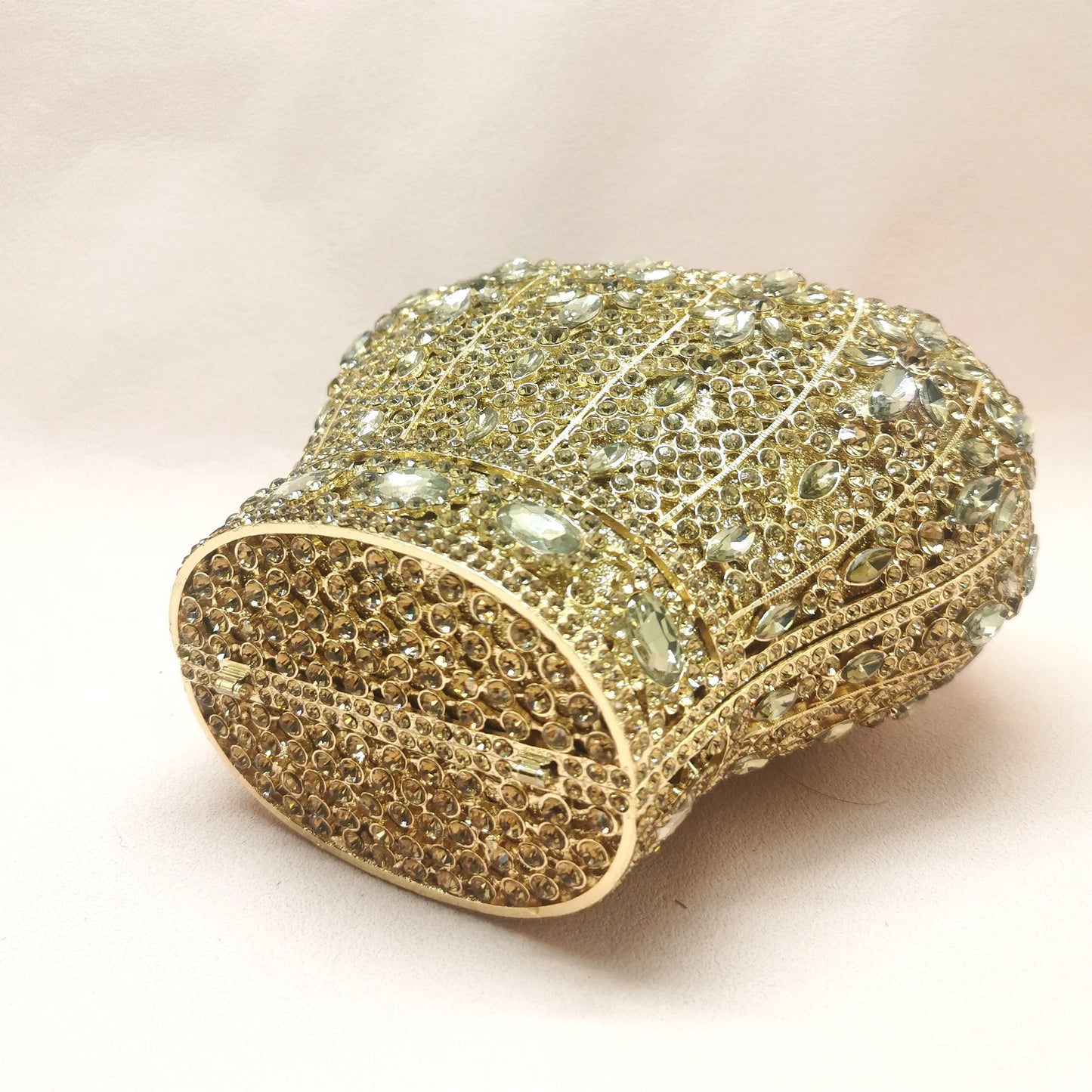 Woman Gold AB Diamond Crown Cocktail Prom Evening Purse Bridal Birthday Dinner Handmade Handbag Crystal Wedding Party Clutch Bag