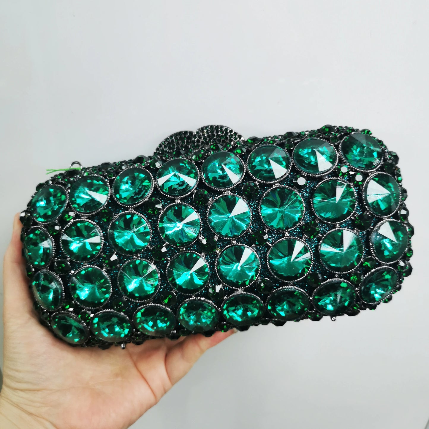 Woman Gold Green Red Diamond Banquet Prom Purse Bridal Dinner Handbag Crystal Wedding Party Metal Rhinestone Clutch Evening Bag