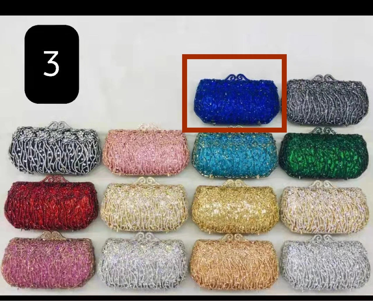 Woman Gold Red Black Pink Silver Champagne Diamond Bag Party Floral Crystal Flower Clutch Purse Wedding Bridal Hollow Handbag