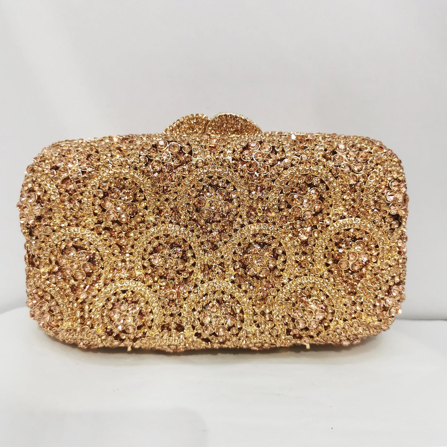 Woman Gold Silver Pink Elegant Dinner Gala Handbag Wedding Bridal Banquet Party Purse Crystal Diamond Stone Female Evening Bag