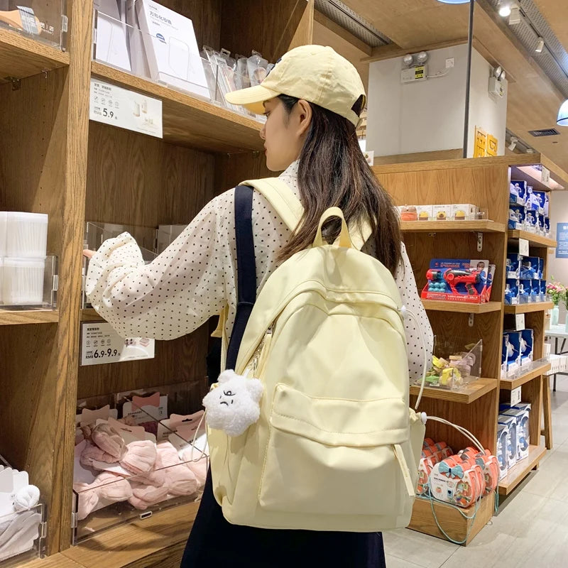 Woman Kawaii Backpack 2023 New High Quality Schoolbag for Teenage Girls Boys Simple Design Casual Travel Rucksack Mochila