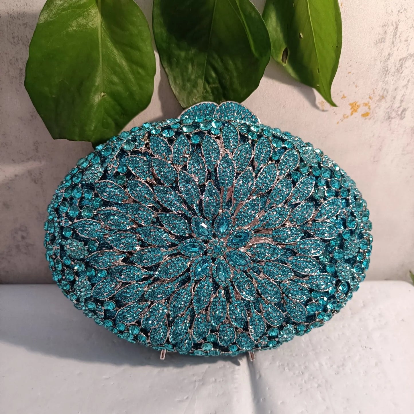 Woman Light Blue Diamond 18 Kinds Evening Bag Wedding Bridal Banquet Party Rhinestone Crystal Purse Gala Dinner Cocktail Handbag