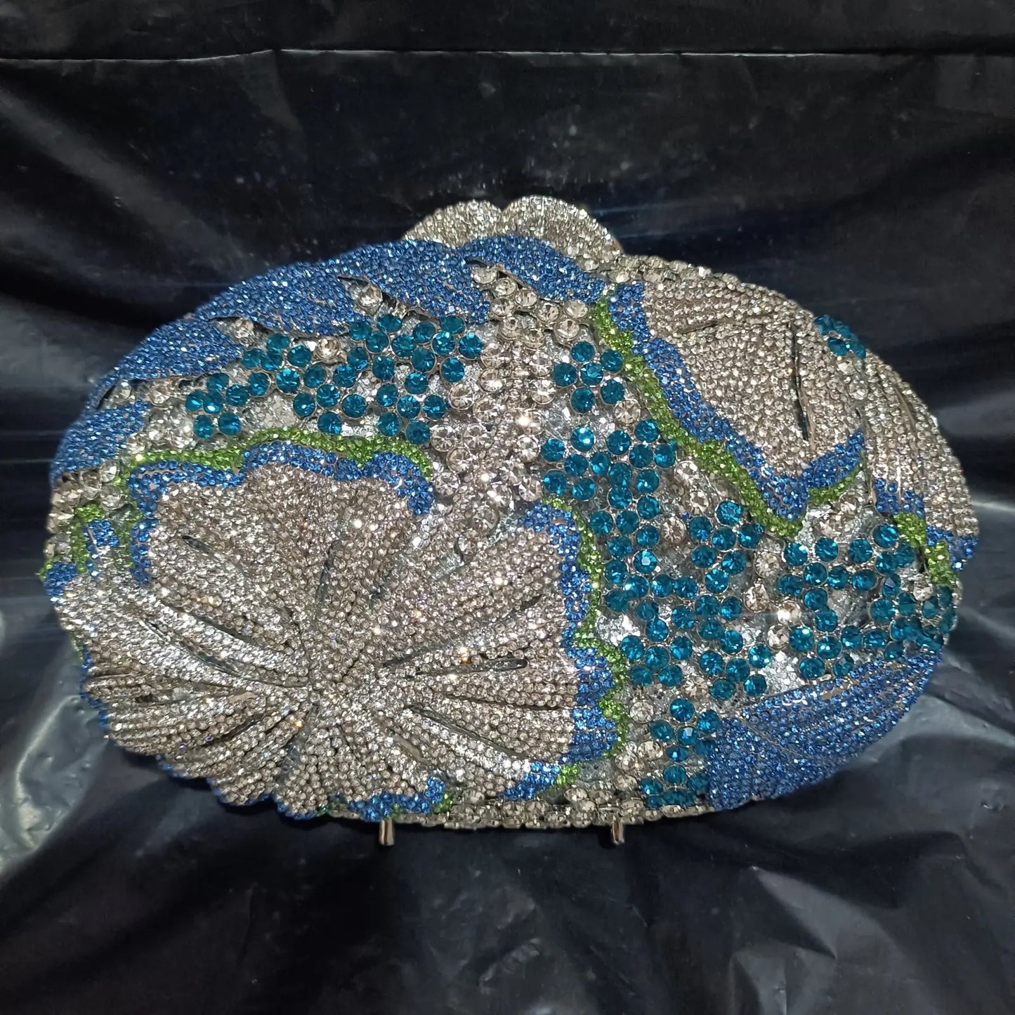 Woman Light Blue Diamond 18 Kinds Evening Bag Wedding Bridal Banquet Party Rhinestone Crystal Purse Gala Dinner Cocktail Handbag