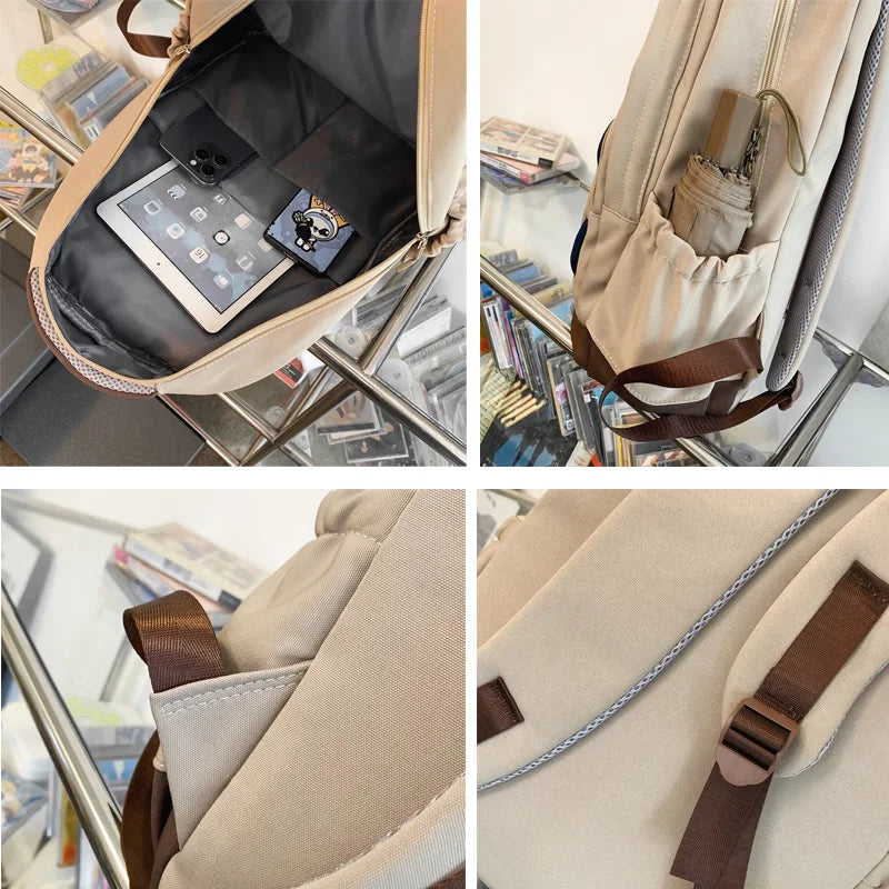 Woman Man Waterproof College Backpack Casual Laptop School Bag For Teenage Boy Girl Travel Bags Fashion Lady Backpack Trendy