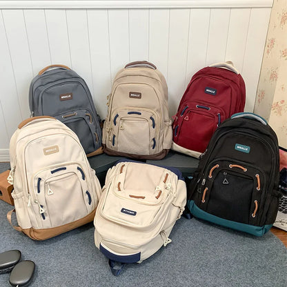 Woman Man Waterproof College Backpack Casual Laptop School Bag For Teenage Boy Girl Travel Bags Fashion Lady Backpack Trendy