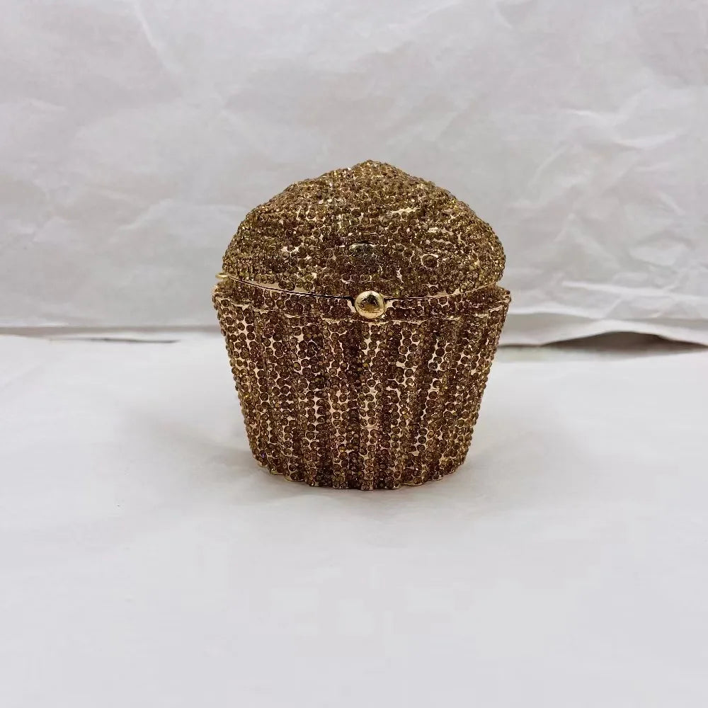 Woman Mini Cake Shape Evening Bag Wedding Bridal Multicolored Diamond Gift Purse Female Crystal Birthday Party Stone Handbag