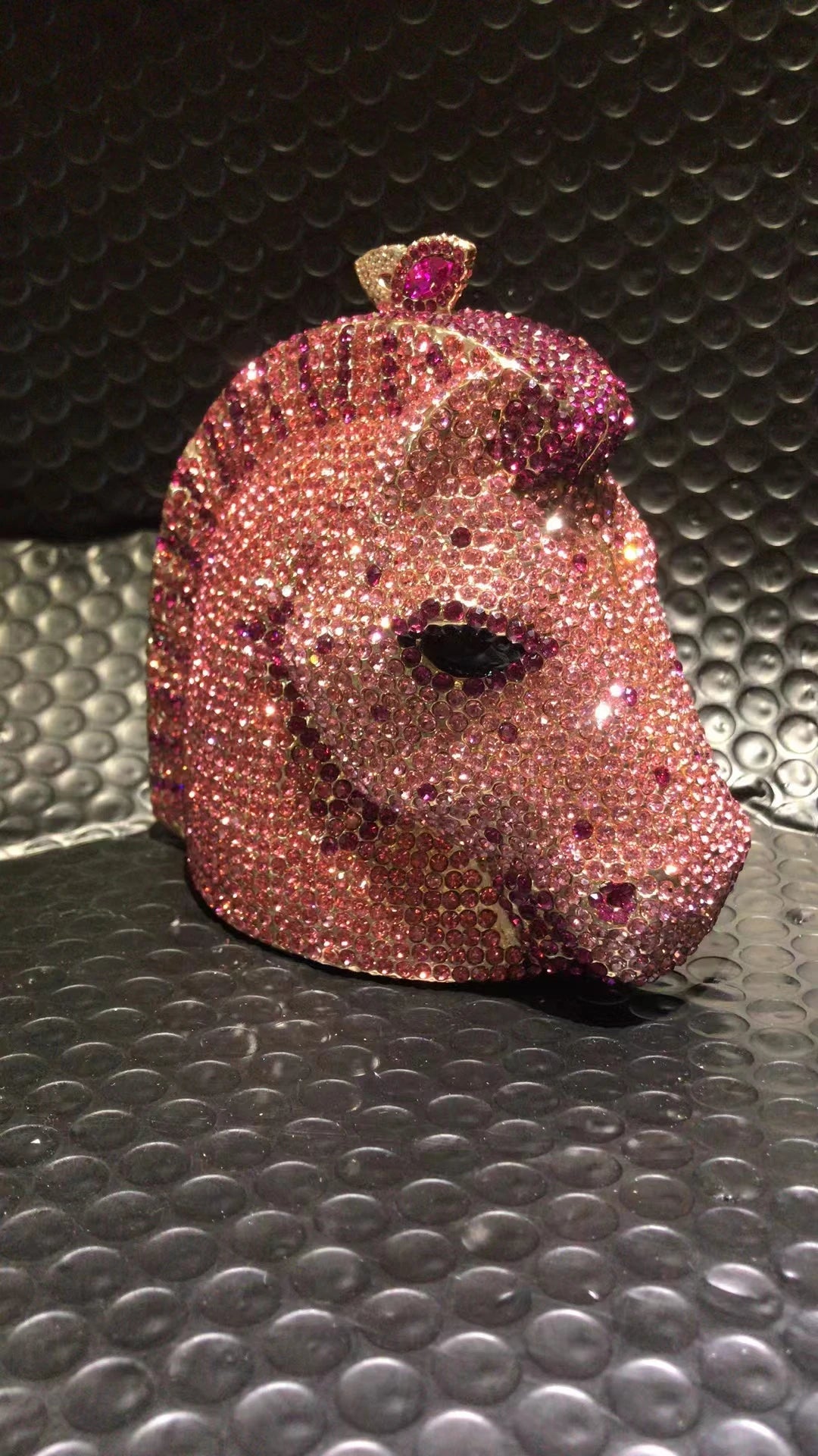 Woman Pink Blue Horse Diamond Prom Bag Cocktail Party Crystal Clutch Purse Wedding Bridal Female Rhinestone Animal Gift Handbag
