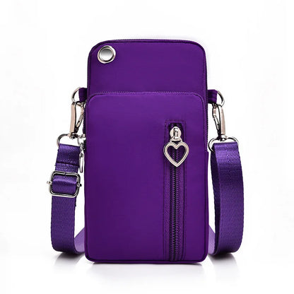 Woman Small Arm Mobile Phone Bag Simple Mini Messenger Shoulder Bag Diagonal Multi-Function Outdoor Earphone Pouch Sports Pouch