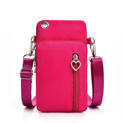 Woman Small Arm Mobile Phone Bag Simple Mini Messenger Shoulder Bag Diagonal Multi-Function Outdoor Earphone Pouch Sports Pouch