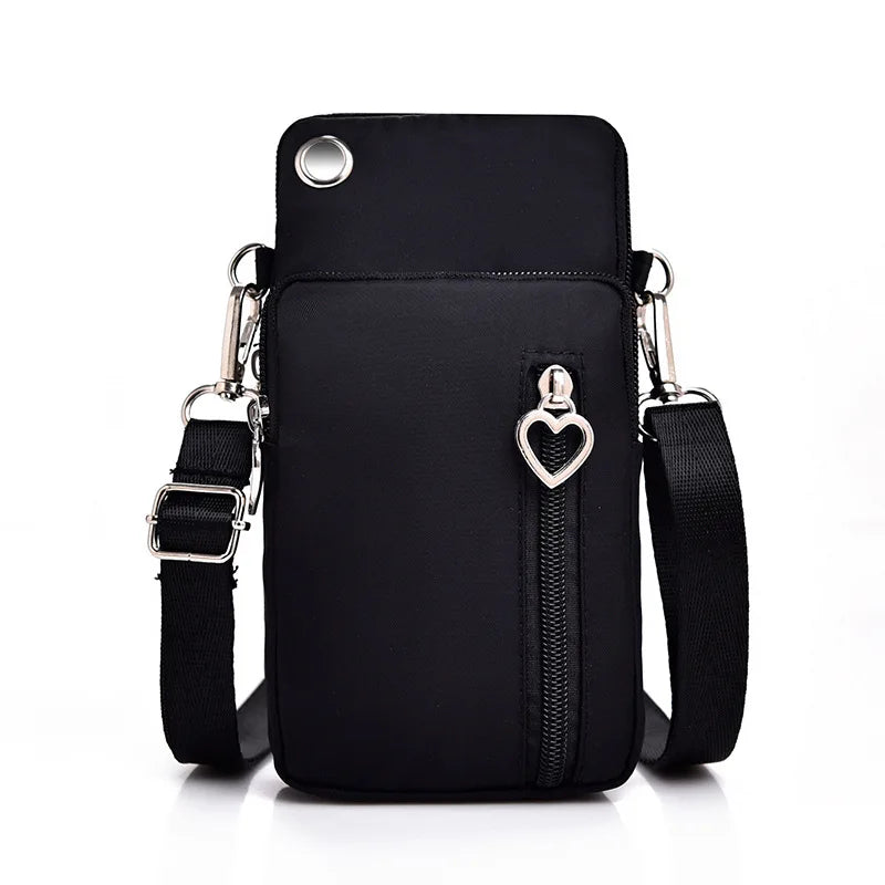 Woman Small Arm Mobile Phone Bag Simple Mini Messenger Shoulder Bag Diagonal Multi-Function Outdoor Earphone Pouch Sports Pouch