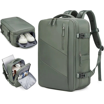 Woman Travel Backpack Business 16 Inch Fashion School Laptop Backpack USB Charging Waterproof hiking Backpack With Shoe Bag