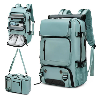 Woman Travel Backpack Waterproof 16 Inch Business Laptop Back Pack with Shoe Bag Hidden USB Charging Port Camping Man Backpacks