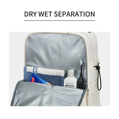 Woman Travel outdoor Backpack Business 16 Inch Laptop Backpack Fashion Waterproof School Backpack With Dry wet separation bag