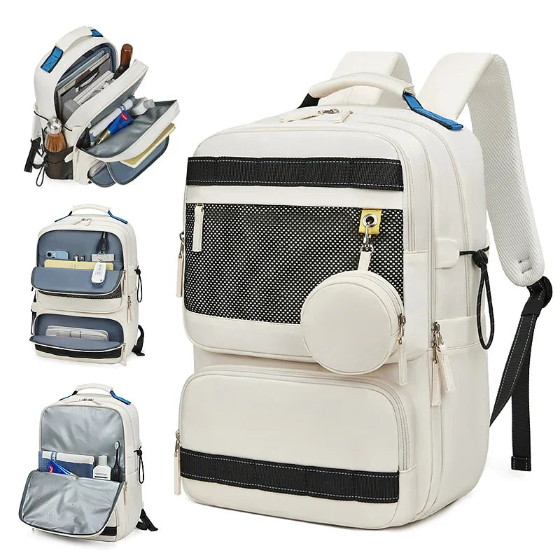 Woman Travel outdoor Backpack Business 16 Inch Laptop Backpack Fashion Waterproof School Backpack With Dry wet separation bag
