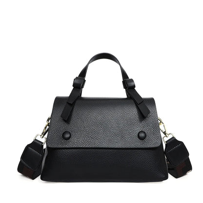 Woman Versatile CrossBody Soft Bag Contrasting Luxury Designer Shoulder Bag Lady Genuine Leather Handbag Casual Ladies Tote Sac