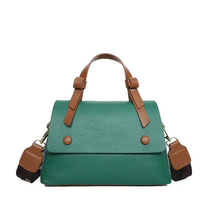 Woman Versatile CrossBody Soft Bag Contrasting Luxury Designer Shoulder Bag Lady Genuine Leather Handbag Casual Ladies Tote Sac