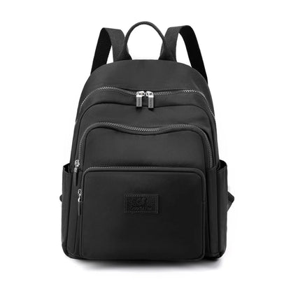 Woman's Backpack Solid Color Nylon Casual Girl's School Bag Multi-function Small Shoulder Bag Exquisite Backpack