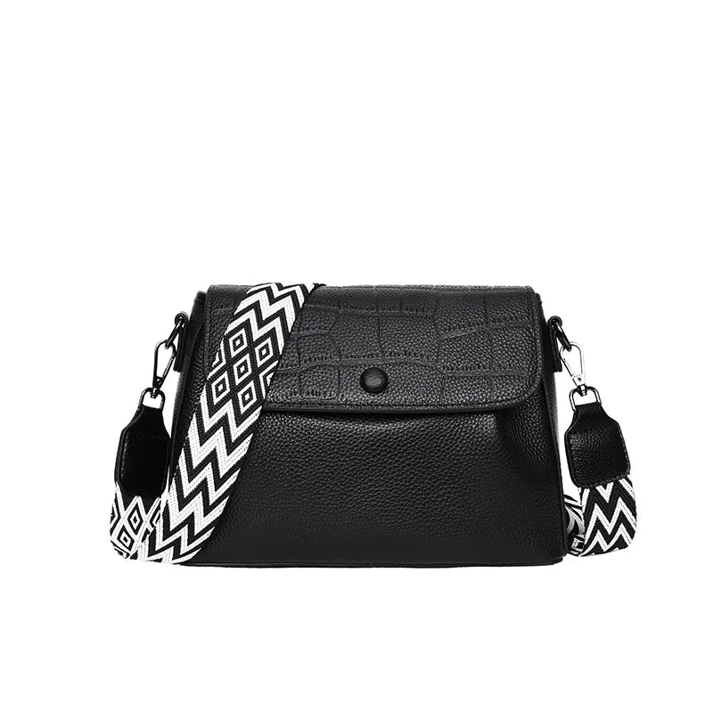 Women 2023 Genuine Leather Ladies Handbags Female Tote Sac High Quality Solid Color Genuine Leather Shoulder Crossbody Bags For
