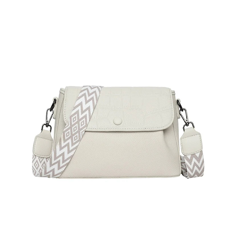 Women 2023 Genuine Leather Ladies Handbags Female Tote Sac High Quality Solid Color Genuine Leather Shoulder Crossbody Bags For