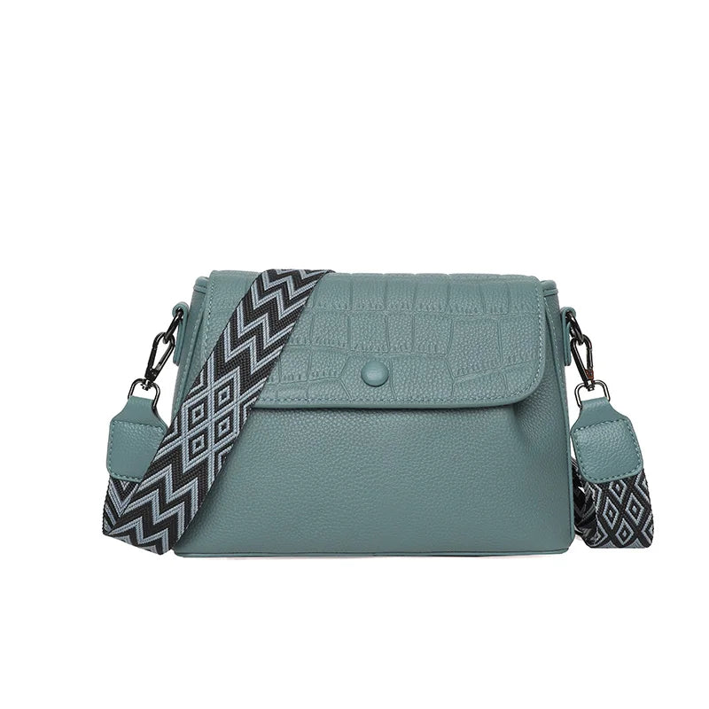 Women 2023 Genuine Leather Ladies Handbags Female Tote Sac High Quality Solid Color Genuine Leather Shoulder Crossbody Bags For