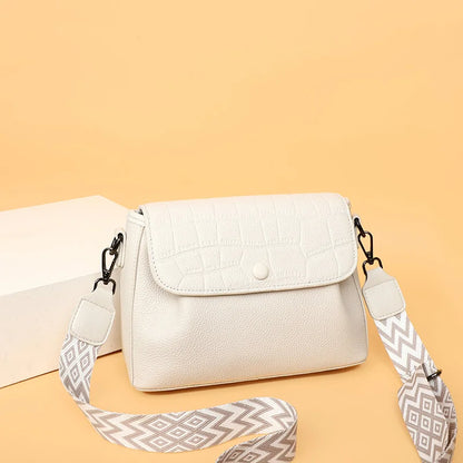 Women 2023 Genuine Leather Ladies Handbags Female Tote Sac High Quality Solid Color Genuine Leather Shoulder Crossbody Bags For