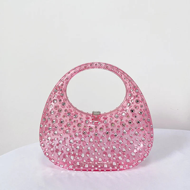 Women Acrylic Box Evening Clutch Bags For Wedding Party Luxury Gold green Blue Pink Purses And Handbags Designer High Quality